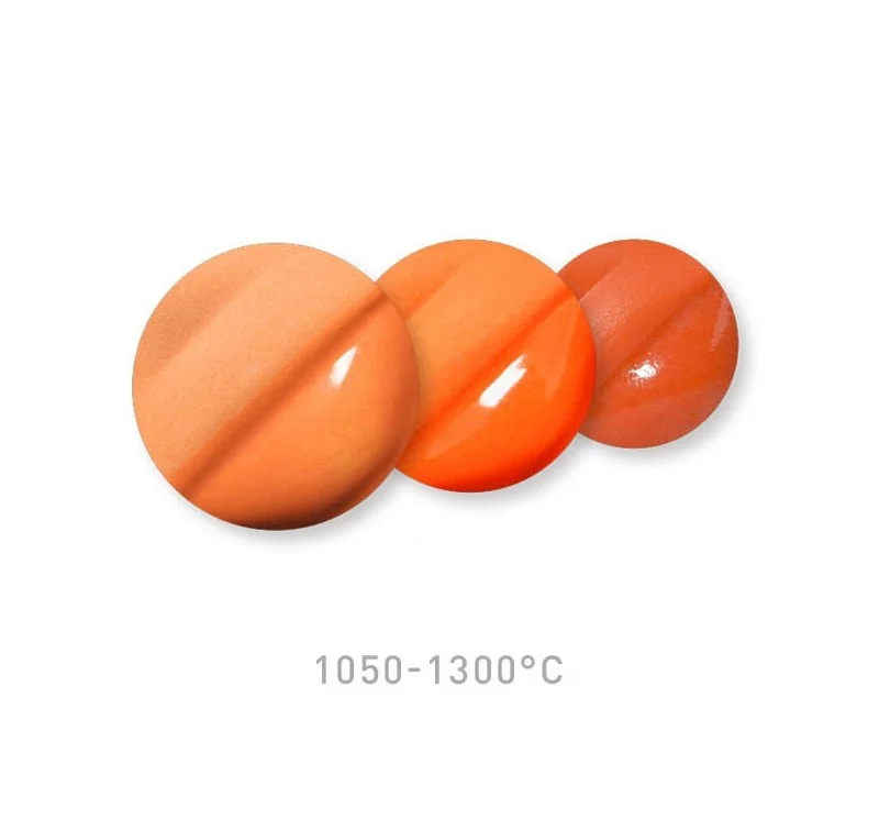 Próbka farby V-384 Real Orange po wypaleniu