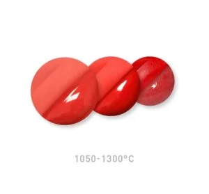 Próbka farby V-388 Radiant Red po wypaleniu
