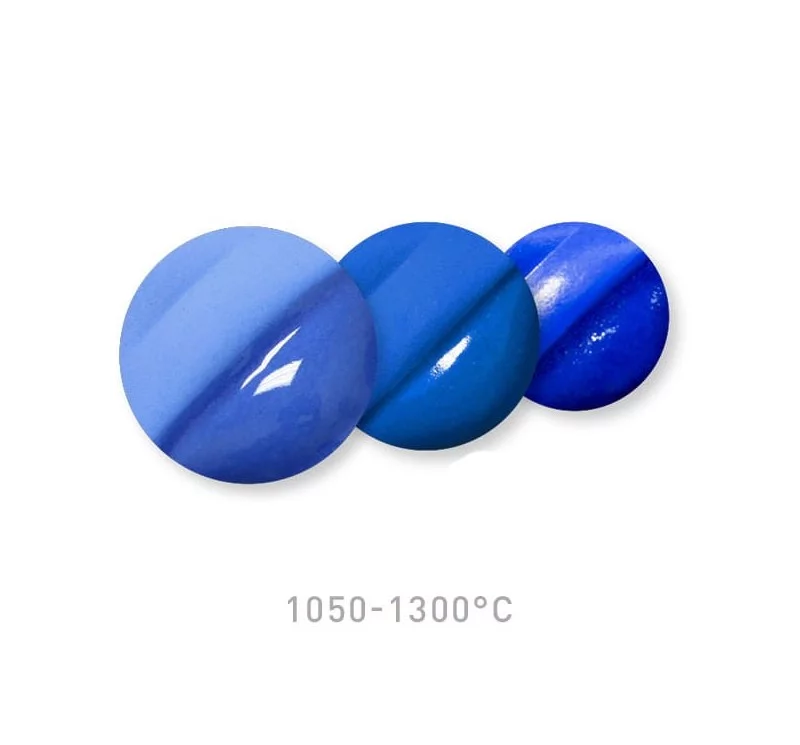Próbka farby V-326 Medium Blue po wypaleniu