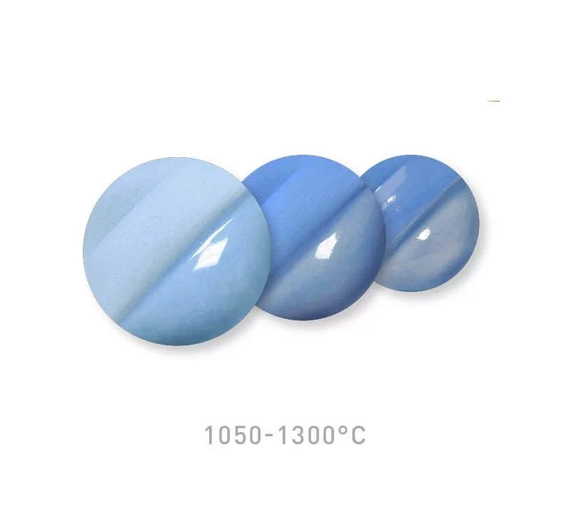 Próbka farby V-325 Baby Blue po wypaleniu