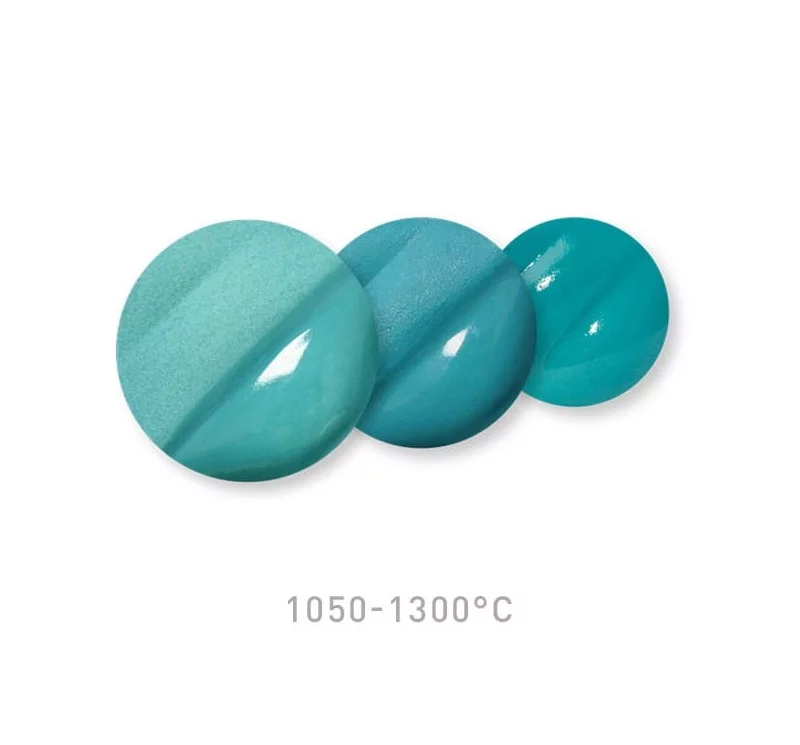 Próbka farby V-327 Turquoise Blue po wypaleniu