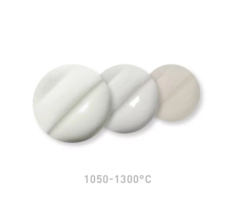 Próbka farby V-360 White po wypaleniu